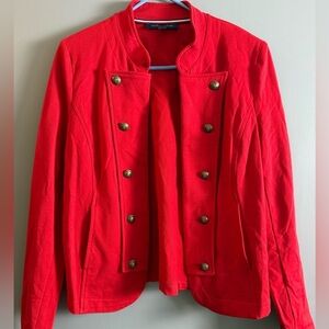 Tommy Hilfiger Women's Sz XL Military Band Double Breasted Jacket 19" PTP